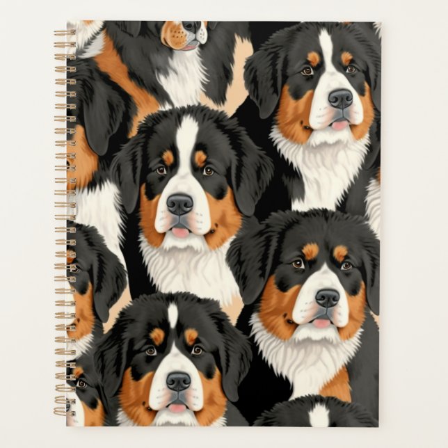 Bernese Mountain Dog Decorative Nahtloses Muster Planer (Vorderseite)