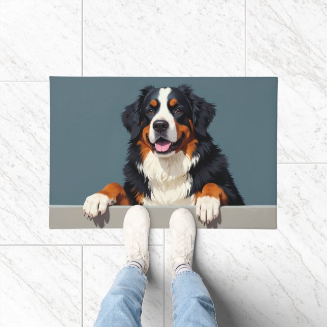 Bernese Mountain Dog Doormat Art Fußmatte (Indoor)