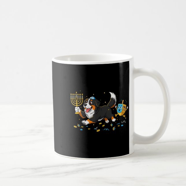 Bernese Mountain Dog Dreidel Menorah Hanukkah Wome Kaffeetasse (Rechts)