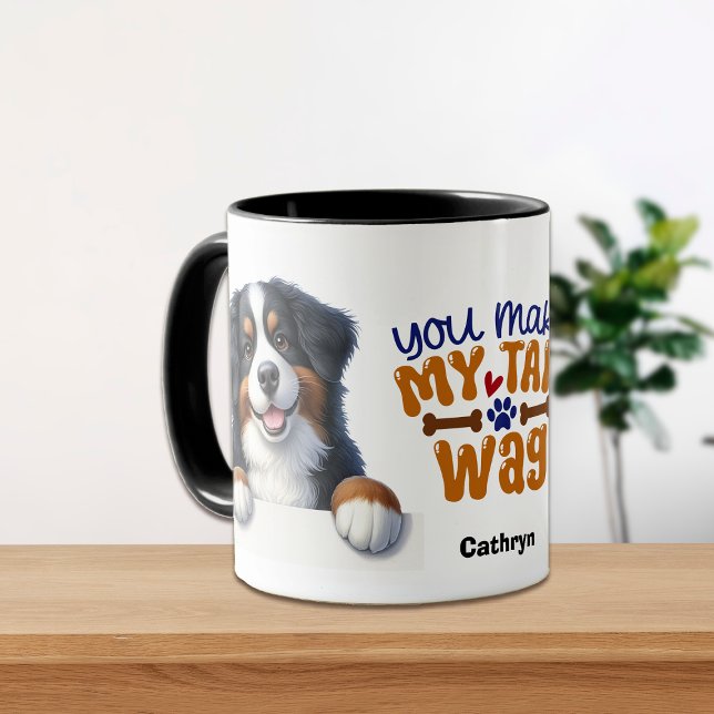 Bernese Mountain Dog Du machst meinen Schwanz Wag Tasse (Von Creator hochgeladen)