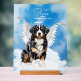 Bernese Mountain Dog Engel mit Name Pet Memorial Acrylschild