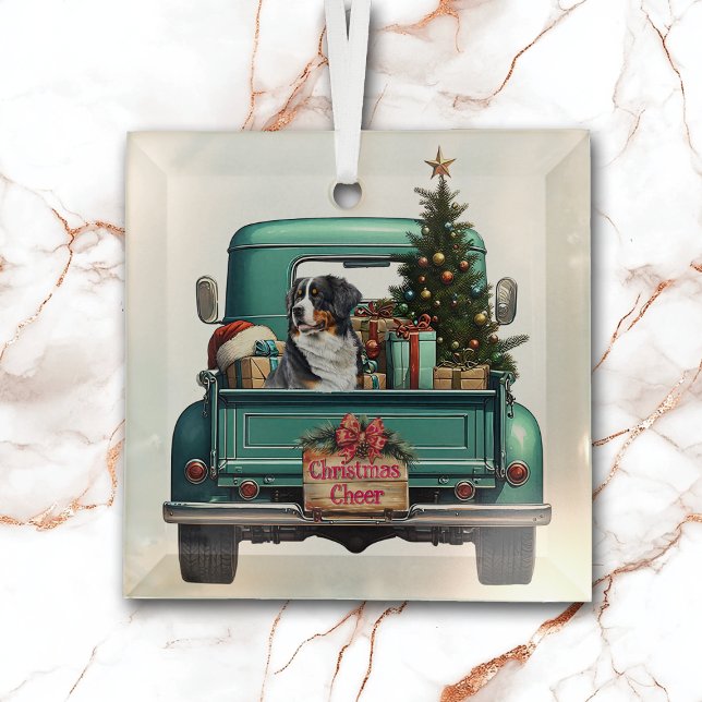 Bernese Mountain Dog Farm Truck Weihnachten Ornament Aus Glas (Von Creator hochgeladen)