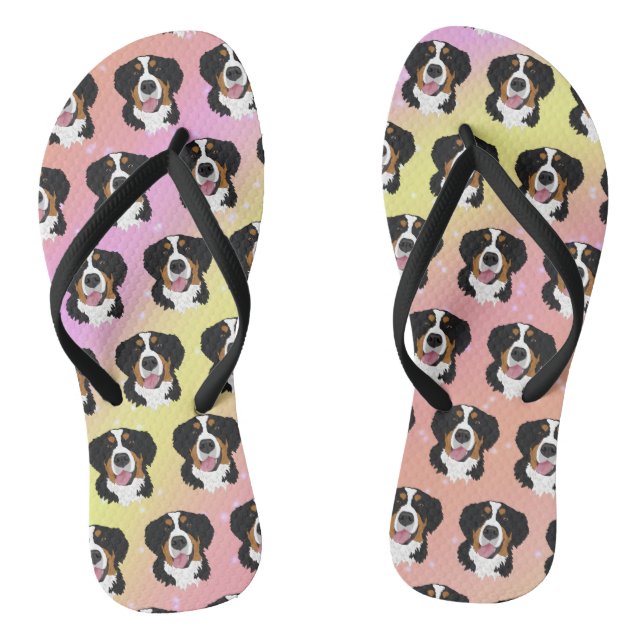 Bernese Mountain Dog Flip Flops (Fußbett)