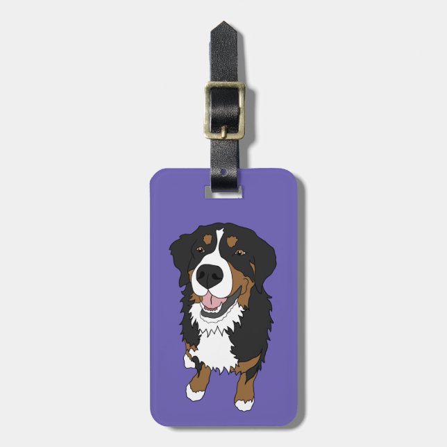 Bernese Mountain Dog Gepäckanhänger (Vorderseite vertikal)