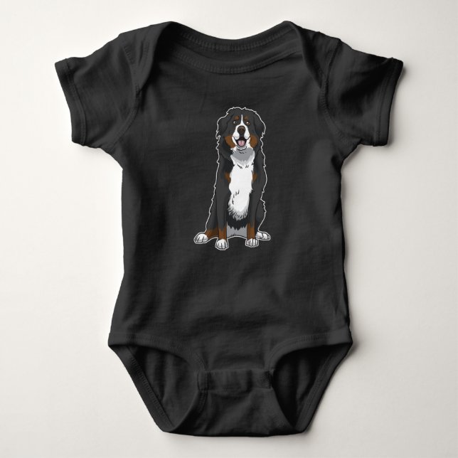 Bernese Mountain Dog Geschenk Baby Strampler (Vorderseite)