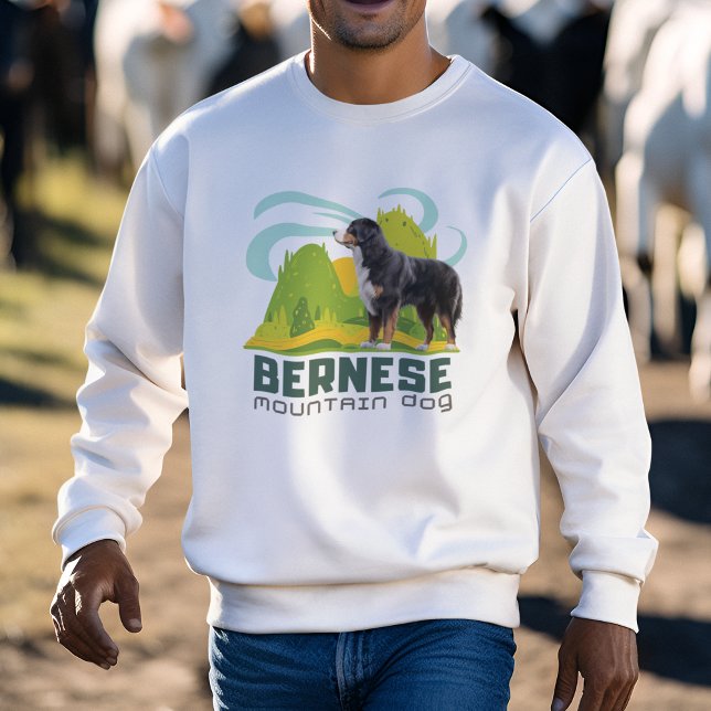 Bernese Mountain Dog Geschenk Retro Dog Liebhaber Sweatshirt (Von Creator hochgeladen)