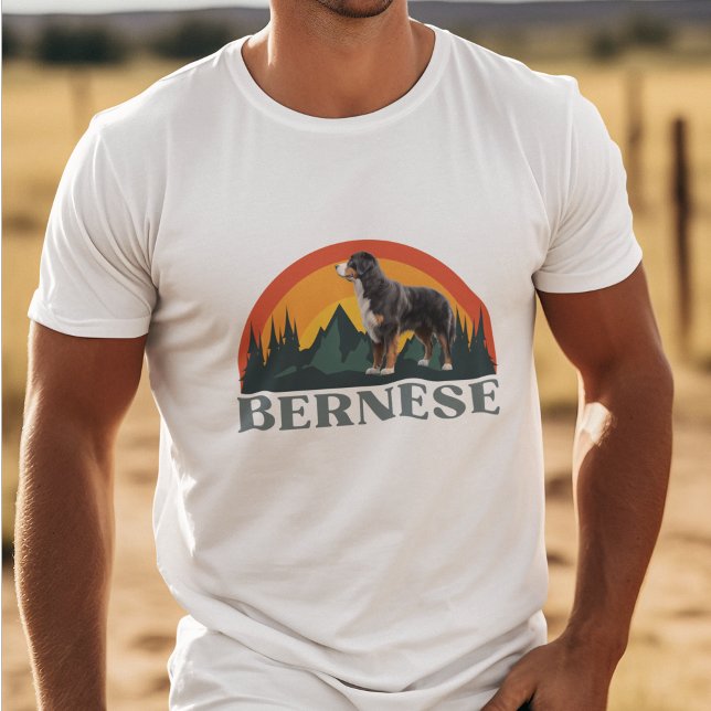 Bernese Mountain Dog Geschenk Retro Dog Liebhaber T-Shirt (Von Creator hochgeladen)