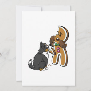 Bernese Mountain Dog Gingerbread Mann Weihnachten Dankeskarte