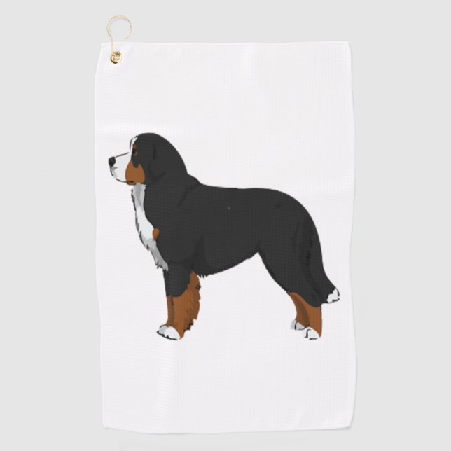 Bernese Mountain Dog Golfhandtuch (Vorderseite)