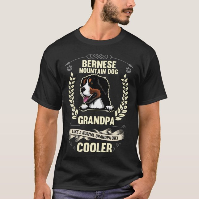 Bernese Mountain Dog Grandpa Like A Normal Grandpa T-Shirt (Vorderseite)
