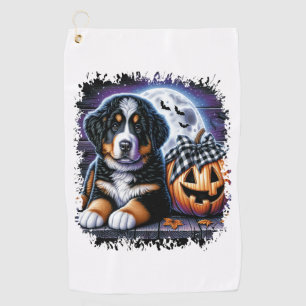 Bernese Mountain Dog Halloween Golfhandtuch
