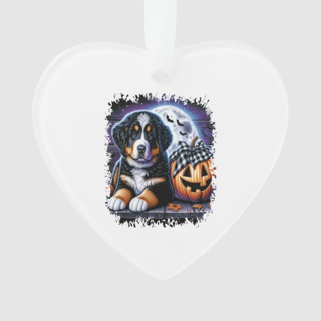 Bernese Mountain Dog Halloween Ornament (Vorderseite)