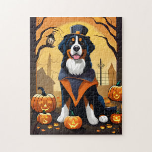 Bernese Mountain Dog Halloween Puzzle