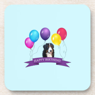 Bernese Mountain Dog Happy Birthday Untersetzer