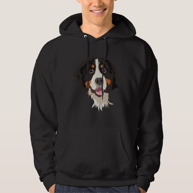 Bernese Mountain Dog Head Hoodie (Vorderseite)