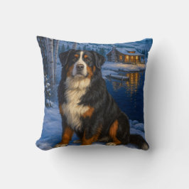 Bernese Mountain Dog Holiday Kissen
