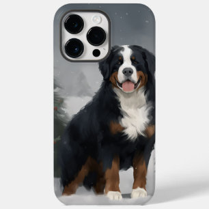 Bernese Mountain Dog im Schnee Weihnachten Case-Mate iPhone 14 Pro Max Hülle