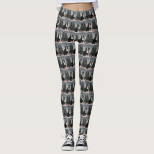 Bernese Mountain Dog im Schnee Weihnachten Leggings