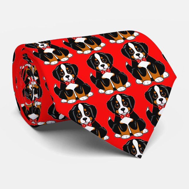 Bernese Mountain Dog in Bow Tie Krawatte (Gerollt)