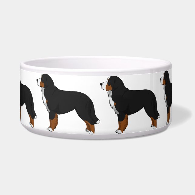 Bernese Mountain Dog Keramik-Hundefutterteller Napf (Vorderseite)