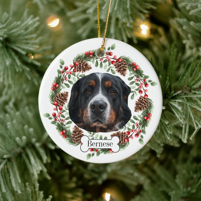 Bernese Mountain Dog Keramik Ornament (Baum)