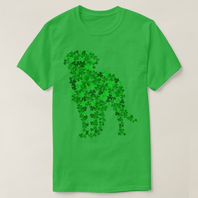 Bernese Mountain Dog Kleeblatt Leaf St Patrick Day T-Shirt (Design vorne)