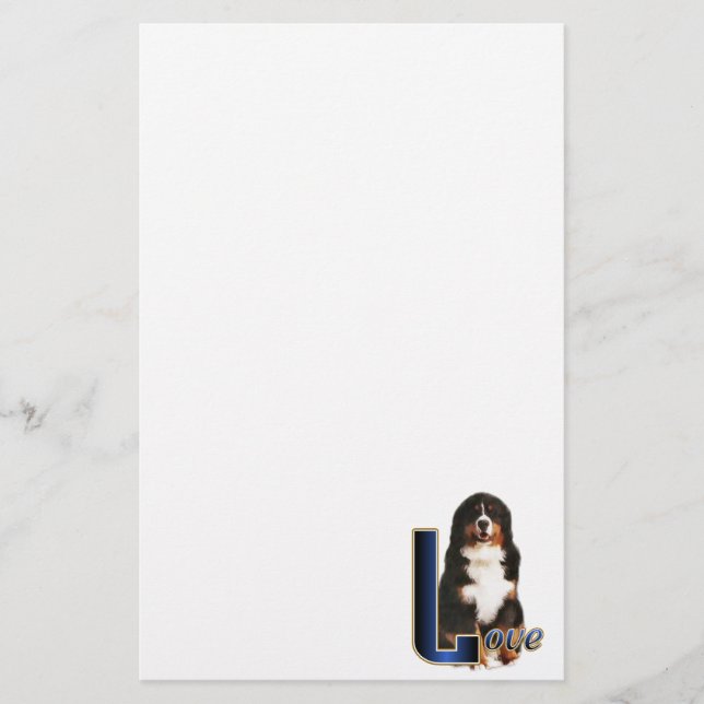 Bernese Mountain Dog Liebe Briefpapier (Vorderseite)