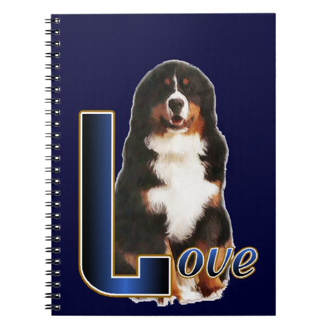 Bernese Mountain Dog Liebe Notizblock (Vorderseite)