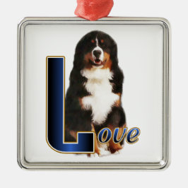 Bernese Mountain Dog Liebe Ornament Aus Metall