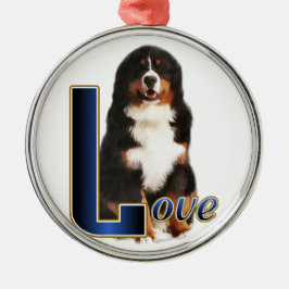 Bernese Mountain Dog Liebe Ornament Aus Metall