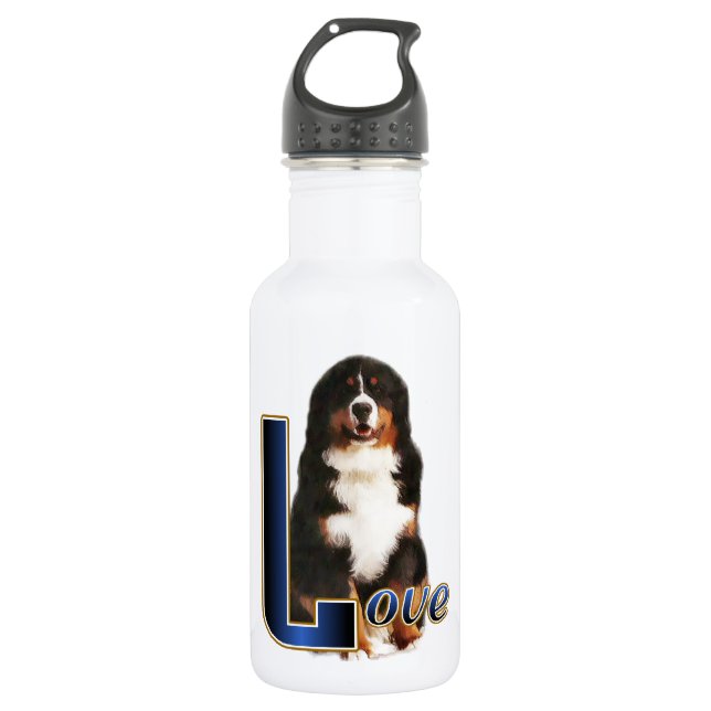 Bernese Mountain Dog Liebe Trinkflasche (Vorderseite)