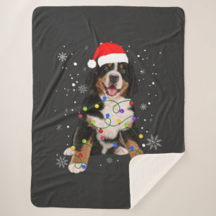 Bernese Mountain Dog Lights Weihnachtsmatte Sherpadecke