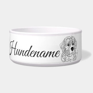 Bernese Mountain Dog Line Art personalized bowl Napf