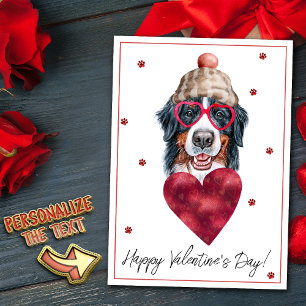 Bernese Mountain Dog Lover Valentine Gift Feiertagskarte