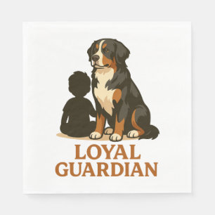 Bernese Mountain Dog Loyal Family Guardian Serviette