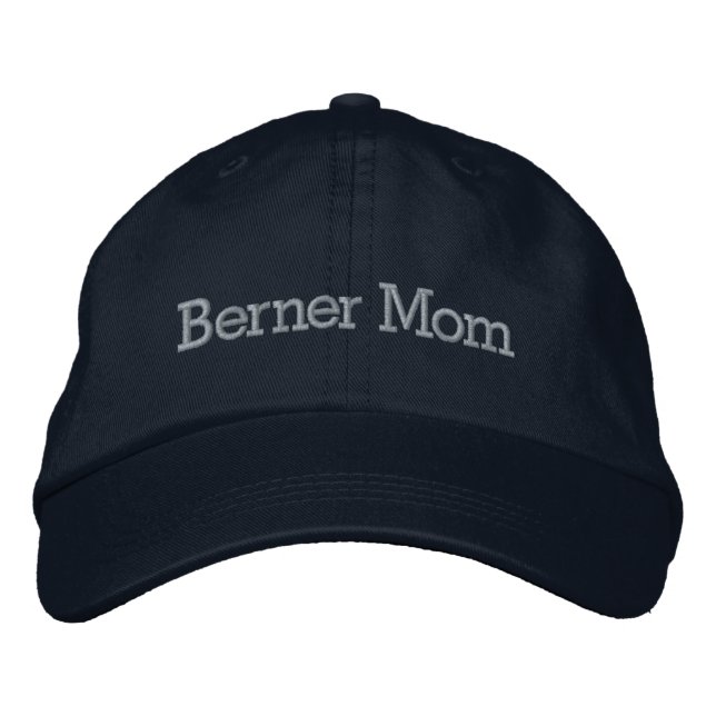 Bernese Mountain Dog Mama Berner Mama Minimalistis Bestickte Baseballkappe (Vorderseite)