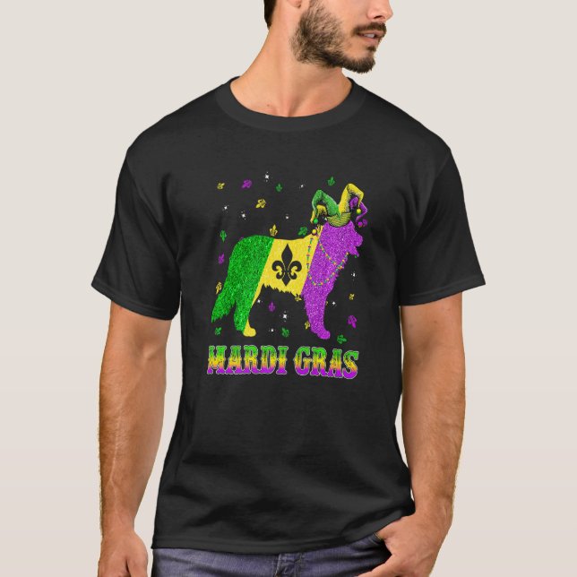 Bernese Mountain Dog Mardi Gras Carnival Jester Be T-Shirt (Vorderseite)
