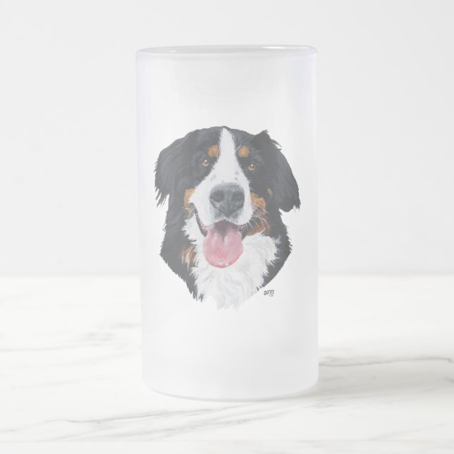 Bernese Mountain Dog Mattglas Bierglas (Mittel)