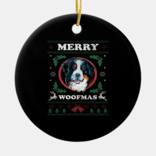 Bernese Mountain Dog Merry Woofmas Christmas Dog G Keramik Ornament