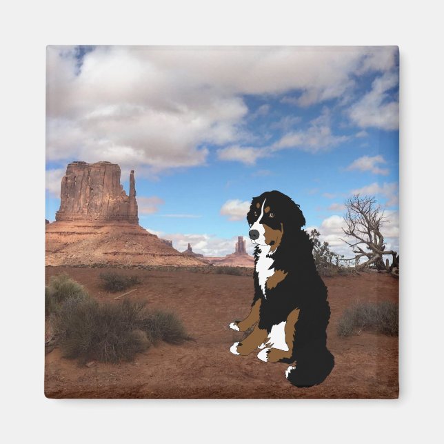 Bernese Mountain Dog Monument Valle Magnet (Vorne)