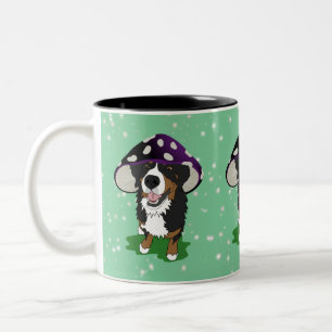 Bernese Mountain Dog Mushroom Cap Zweifarbige Tasse
