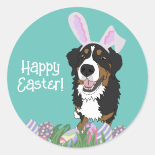 Bernese Mountain Dog Oaster Runder Aufkleber