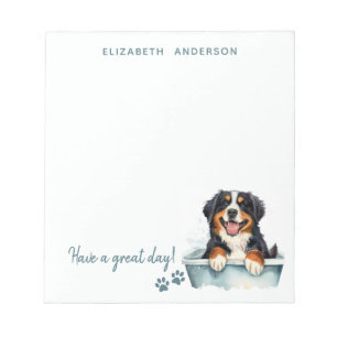 Bernese Mountain Dog Personalisiert Notizblock
