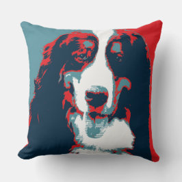 Bernese Mountain Dog Political Parody Poster Kissen