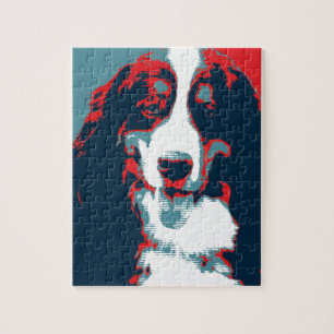 Bernese Mountain Dog Political Parody Poster Puzzle