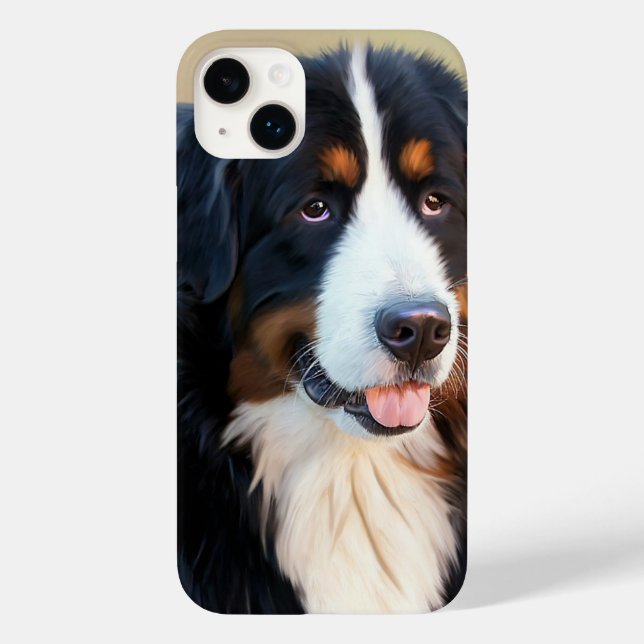 Bernese Mountain Dog Portrait Case-Mate iPhone Hülle (Rückseite)