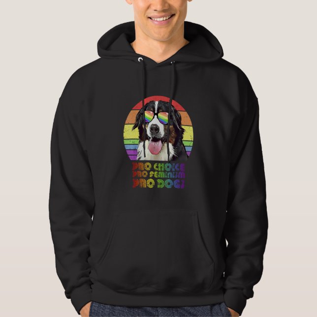Bernese Mountain Dog Pro Choice Pro Feminism Pro D Hoodie (Vorderseite)