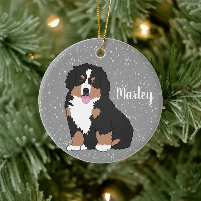 Bernese Mountain Dog Puppy Keramik Ornament (Baum)