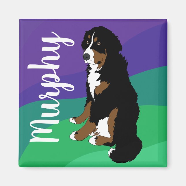 Bernese Mountain Dog Puppy Magnet (Vorne)