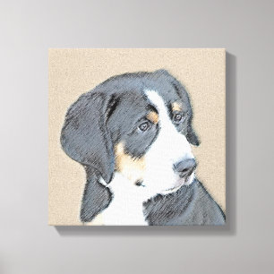 Bernese Mountain Dog Puppy Painting - Original Art Leinwanddruck